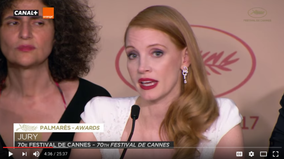 JESSICA CHASTAIN WHITELADYSPLAINS THE 2017 CANNES FILM FESTIVAL